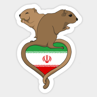 Gerbil Iran (light) Sticker